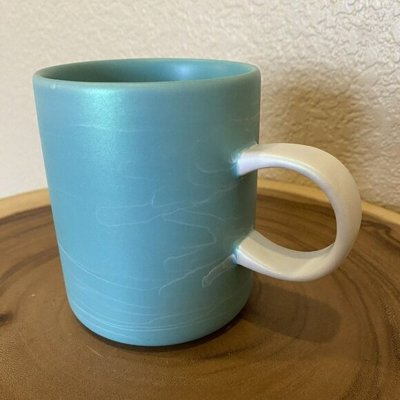 2019/2020 Starbucks mug Teal Marble Mint White Matte 12 Oz - Picture 3 of 6